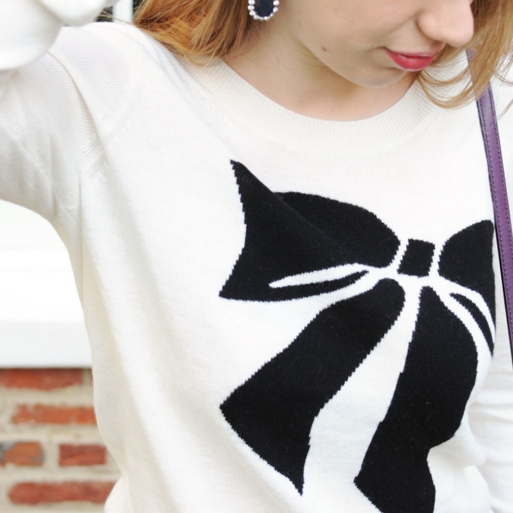 J. Crew Intarsia Bow sweater